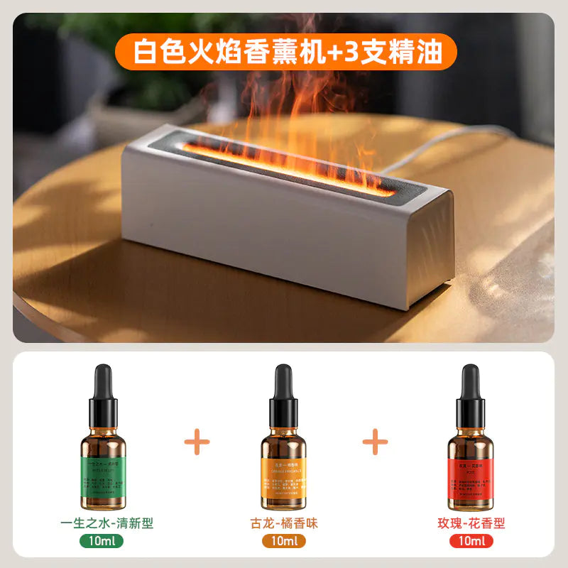 New USB Colorful Flame Aroma Diffuser for Home Office