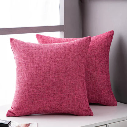 Solid Color Linen Sofa Pillow Cover for Living Room
