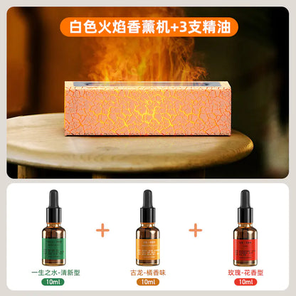 New USB Colorful Flame Aroma Diffuser for Home Office