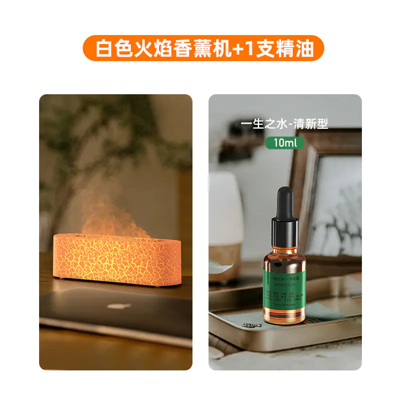 New USB Colorful Flame Aroma Diffuser for Home Office