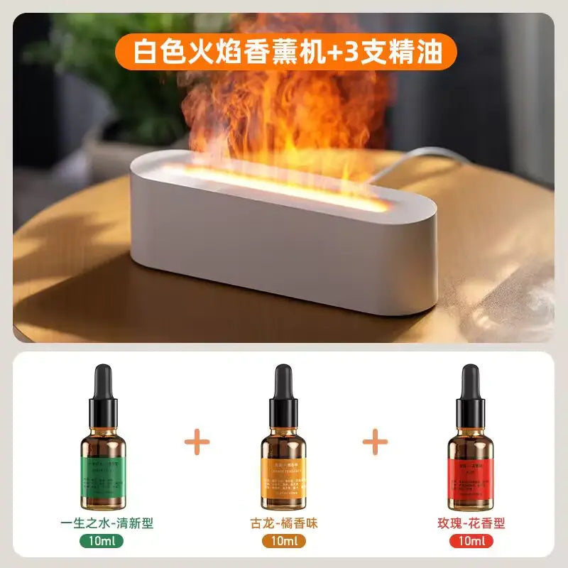 New USB Colorful Flame Aroma Diffuser for Home Office